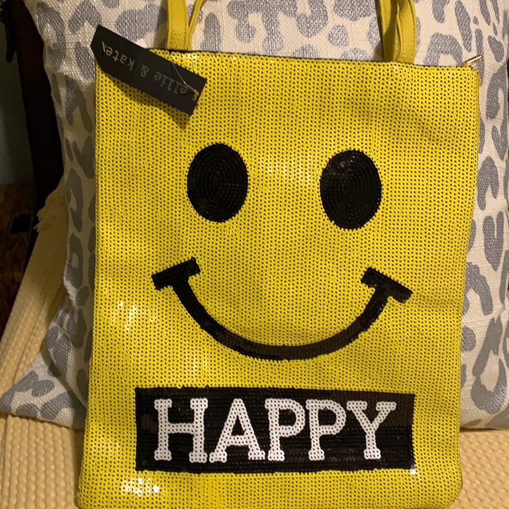 Smiley 😊 Face Sequined Tote